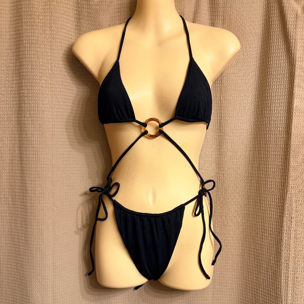 Black String Bikini Women's S
